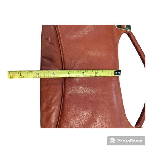 Vintage Made in Canada Brown Leather Handbag - Picture 10 of 12